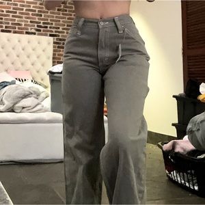 John Galt Grey/Green Carpenter Jeans